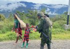 Satgas Yonif 631/Atg Hadirkan Senyum di Kampung Wandoga Lewat Bhakti TNI